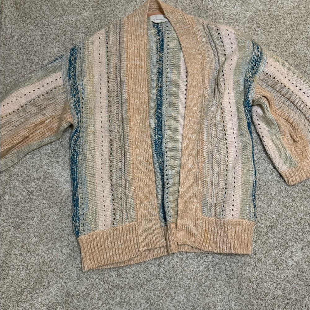 Anthropologie Pastel Striped Cardigan